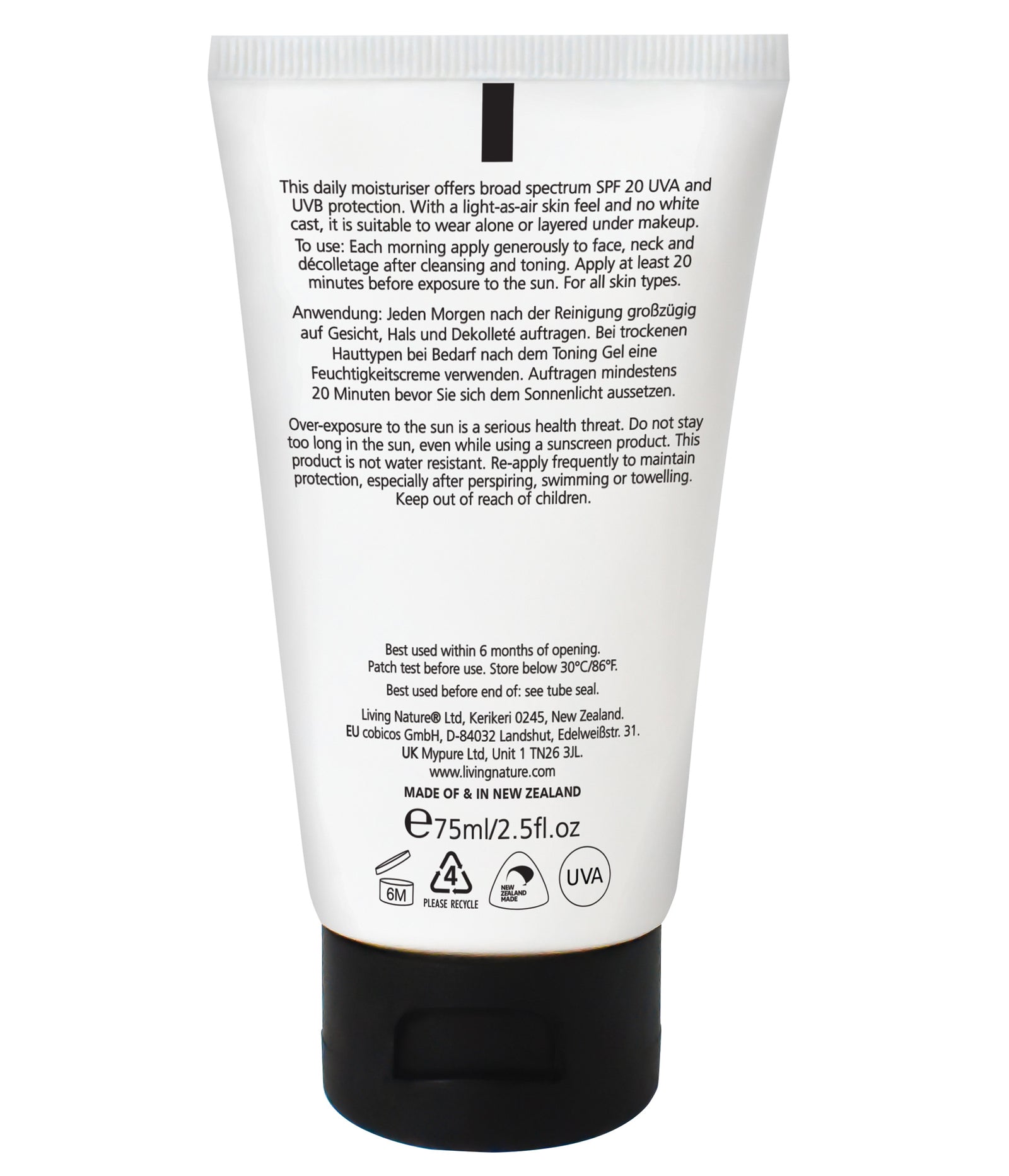 Daily Protect Facial lotion SPF20 Daily Protect Facial lotion SPF20 - Default Title in Moisturiser | Living Nature