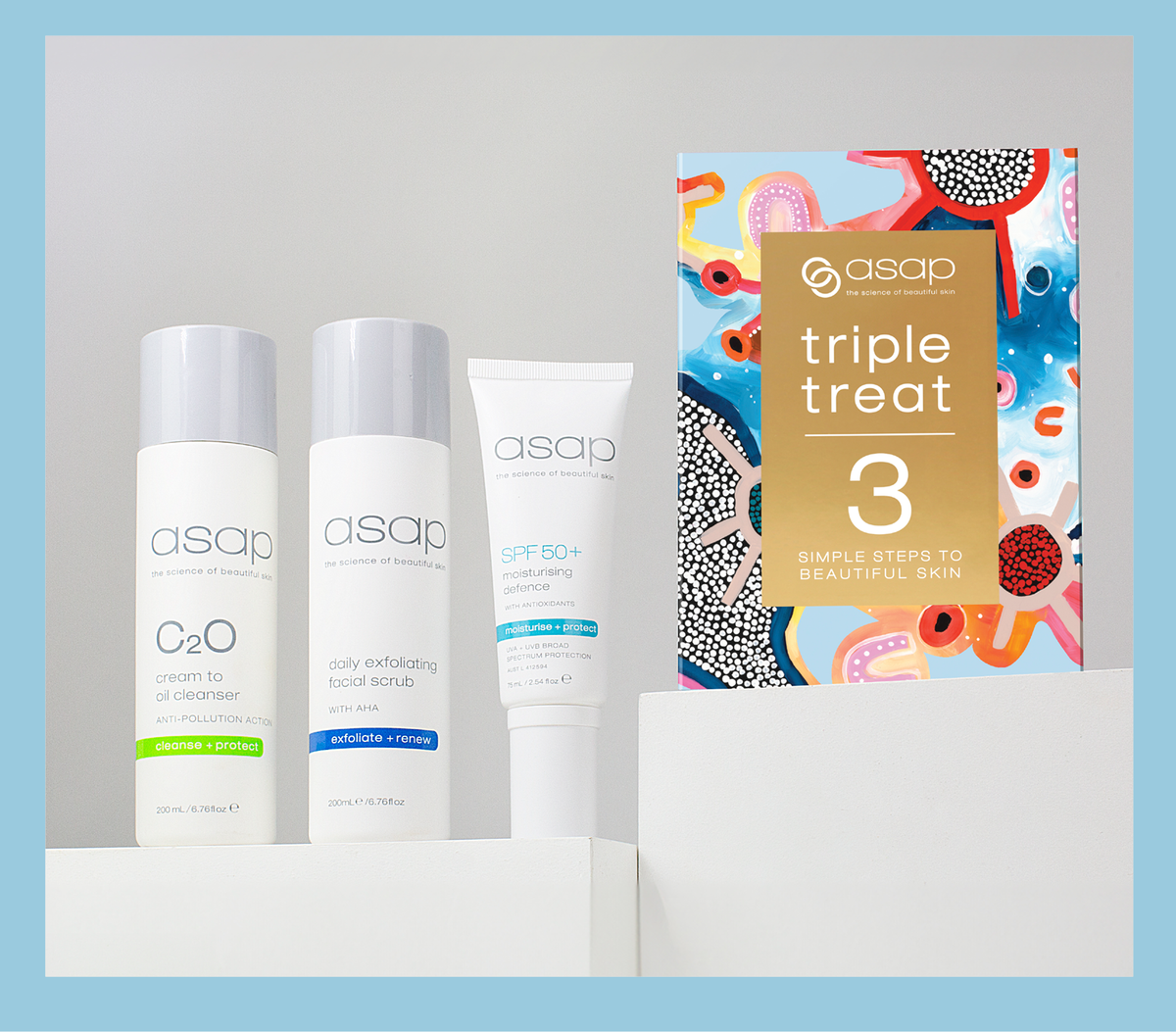 asap Triple Treat includes a FREE SPF50