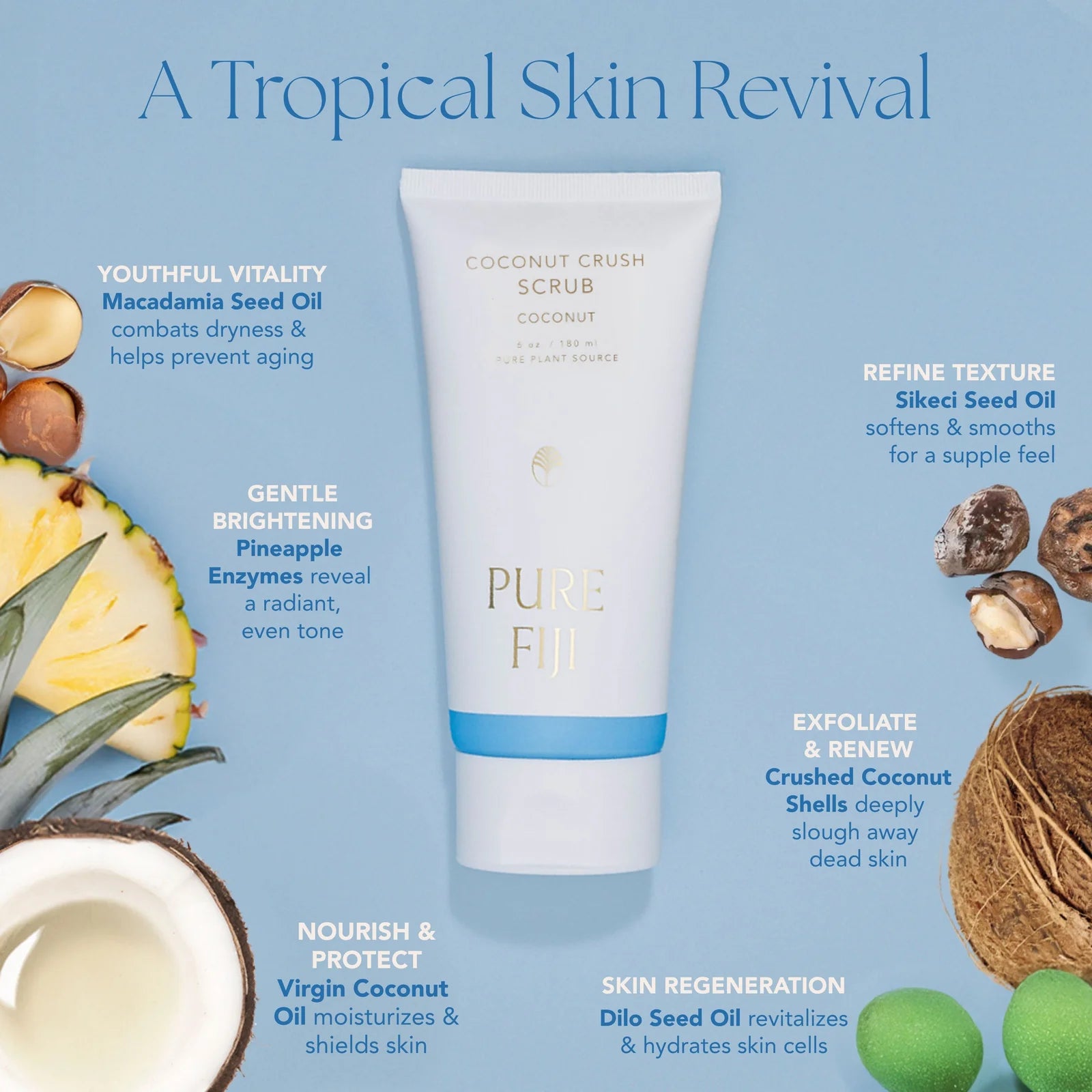 Coconut Crush Scrub Coconut Crush Scrub - Coconut Lime in Masks, Exfoliants & Peels | Pure Fiji